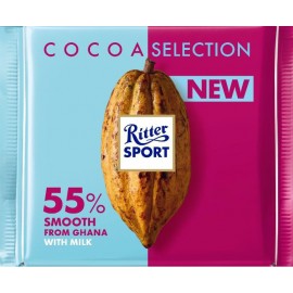 Шоколад Ritter Sport молочный с увеличенным содержанием какао 55% 100 грамм