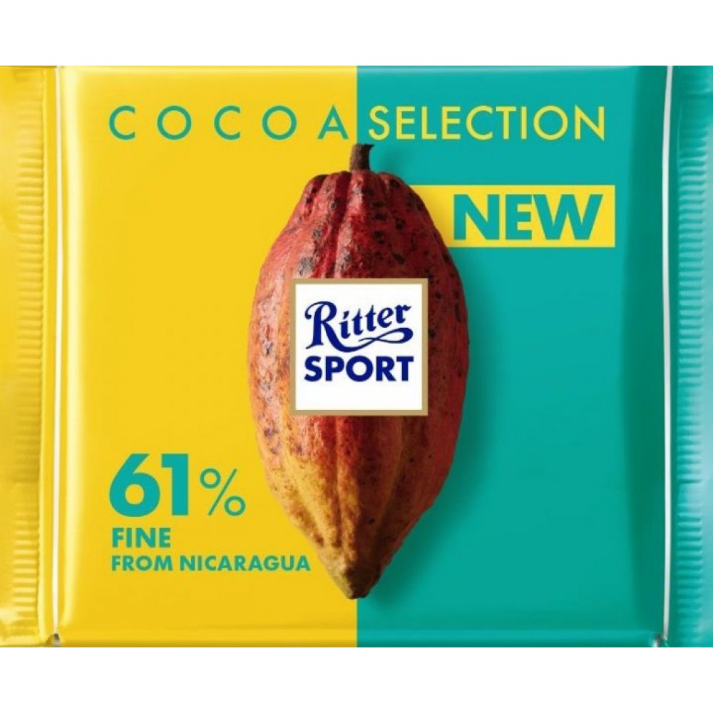Шоколад Ritter Sport вишуканий темний 61% какао 100 грам