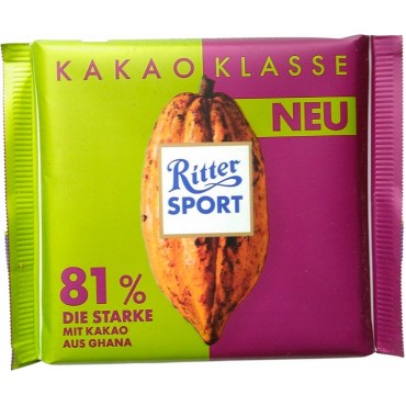 Шоколад Ritter Sport насичений темний 81% какао 100 грам