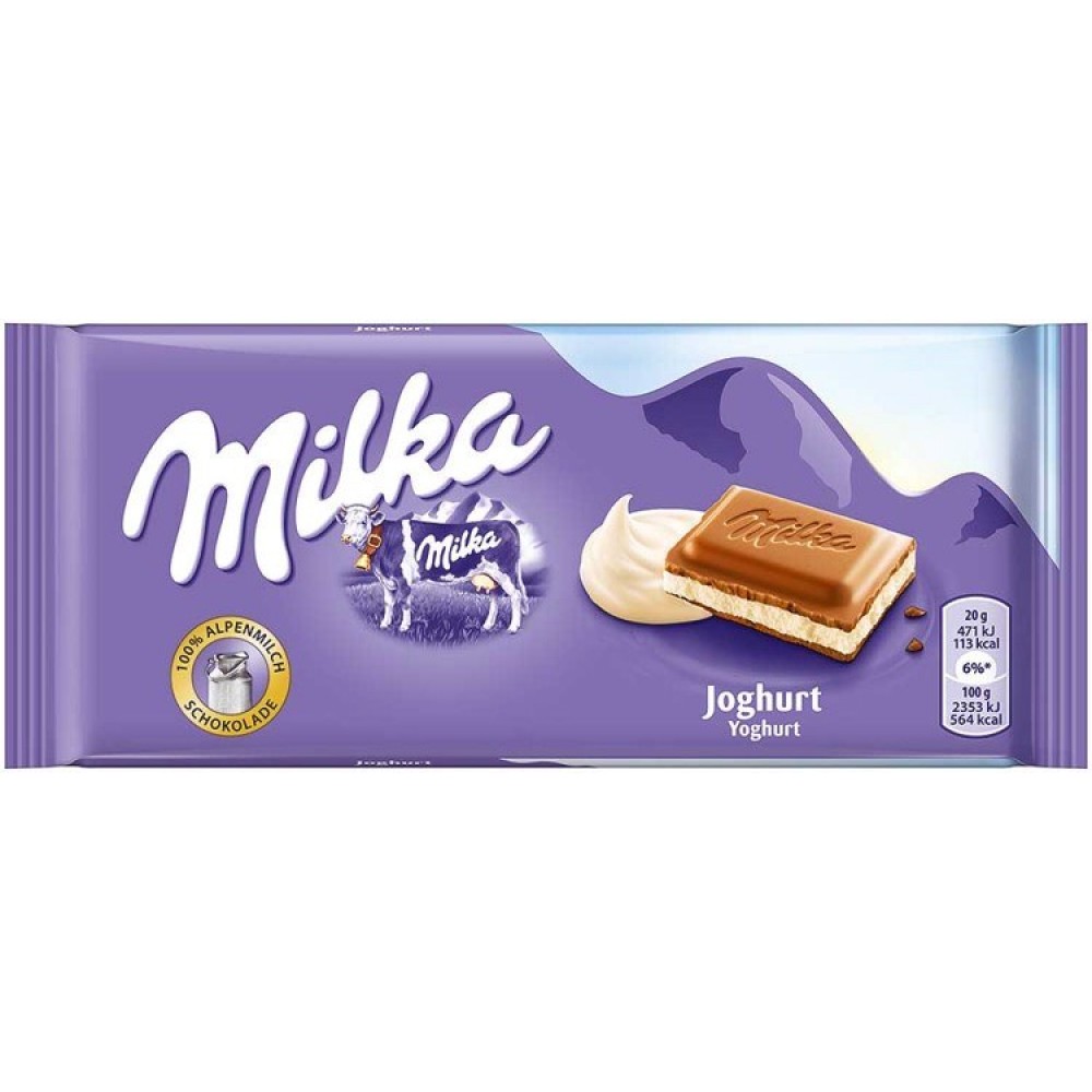 Шоколад Milka Jogurt 100гр Мілка Йогурт 100 грам