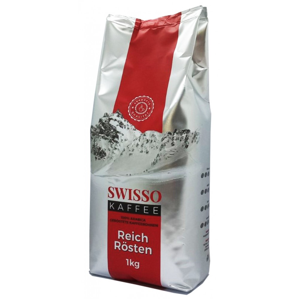 Кофе Swissо Kaffee Reich Rosten зерно 1 килограмм
