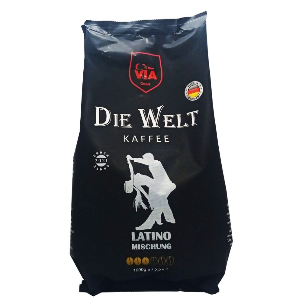 Кава "Die Welt" Latino аrabica зерно 1 кілограм.
