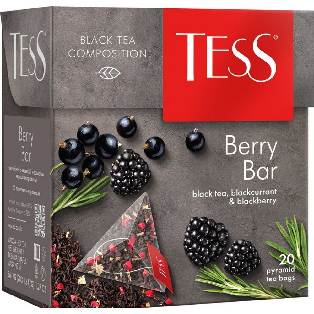 Чай "Tess" Berry Bar, 20 пирамидок