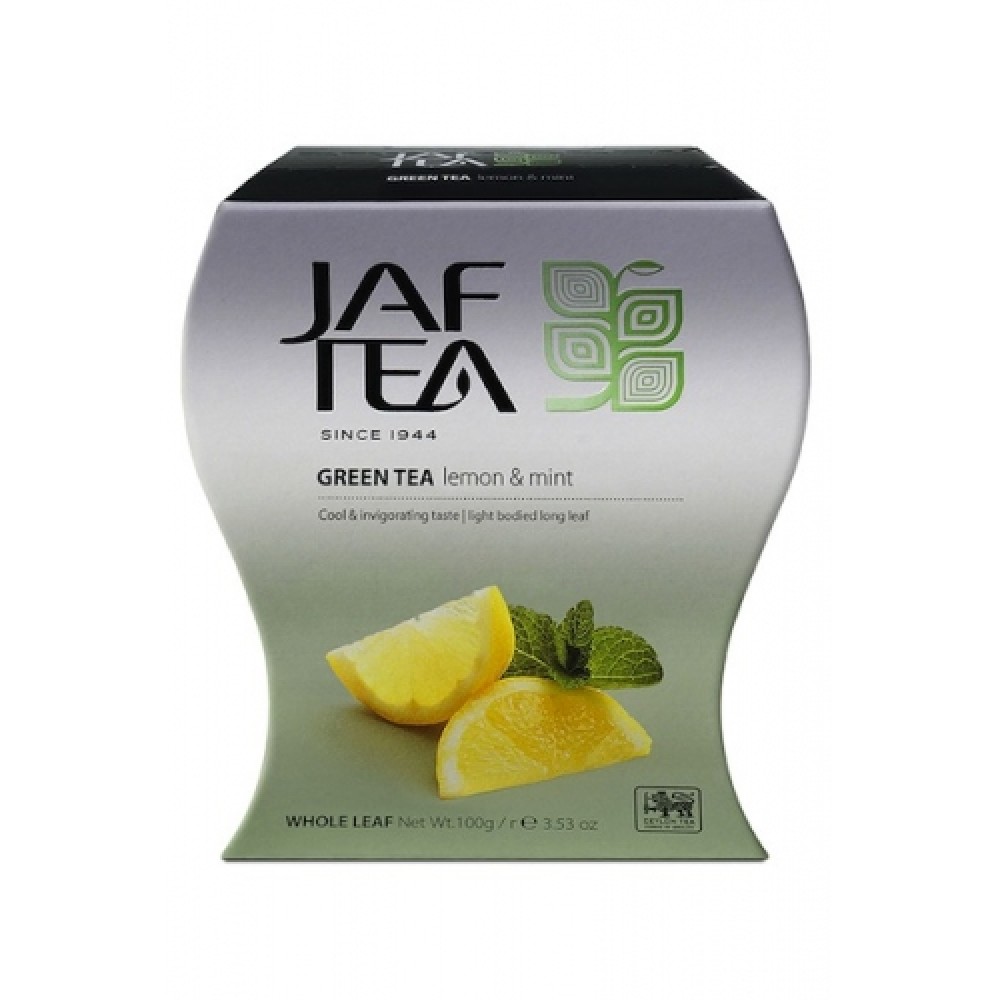 Чай "JAF" Lemon & Mint зеленый 100 г картон