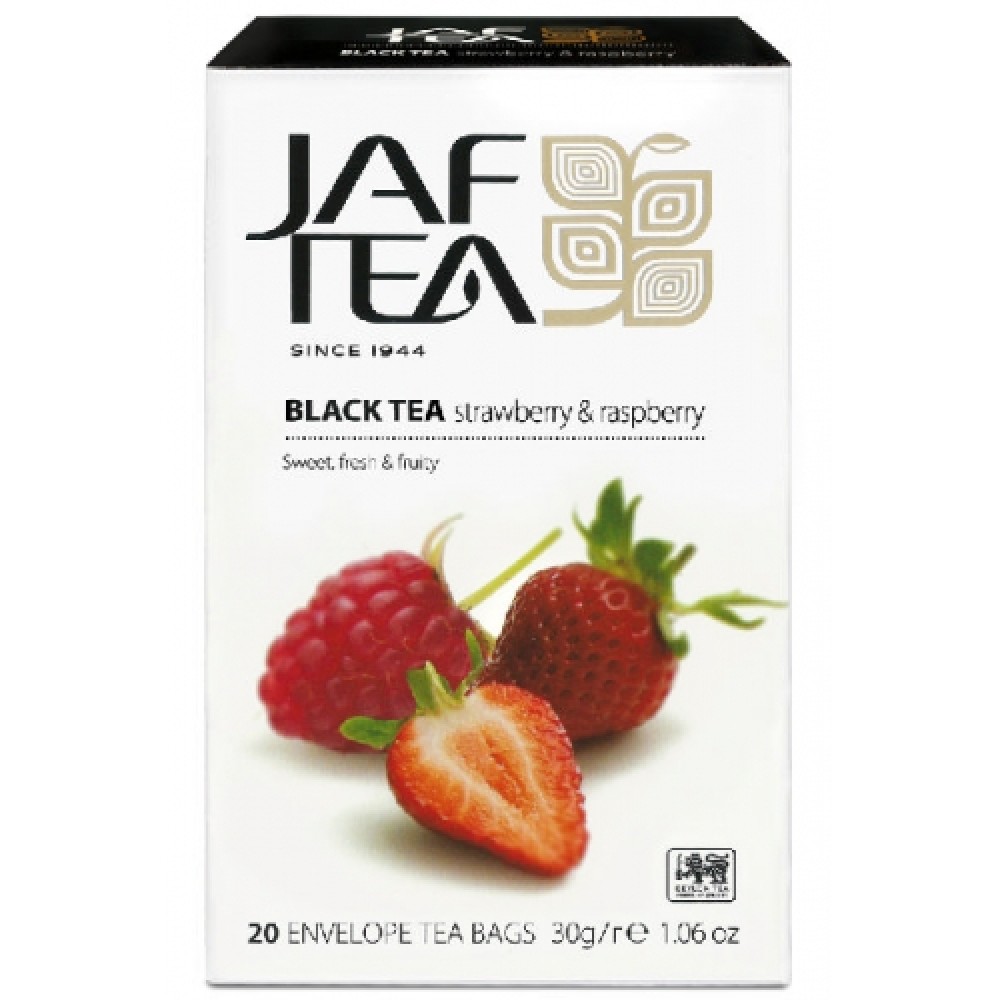 Чай "JAF" Strawberry & Raspberry чорний 20 ф/п*1,5 г