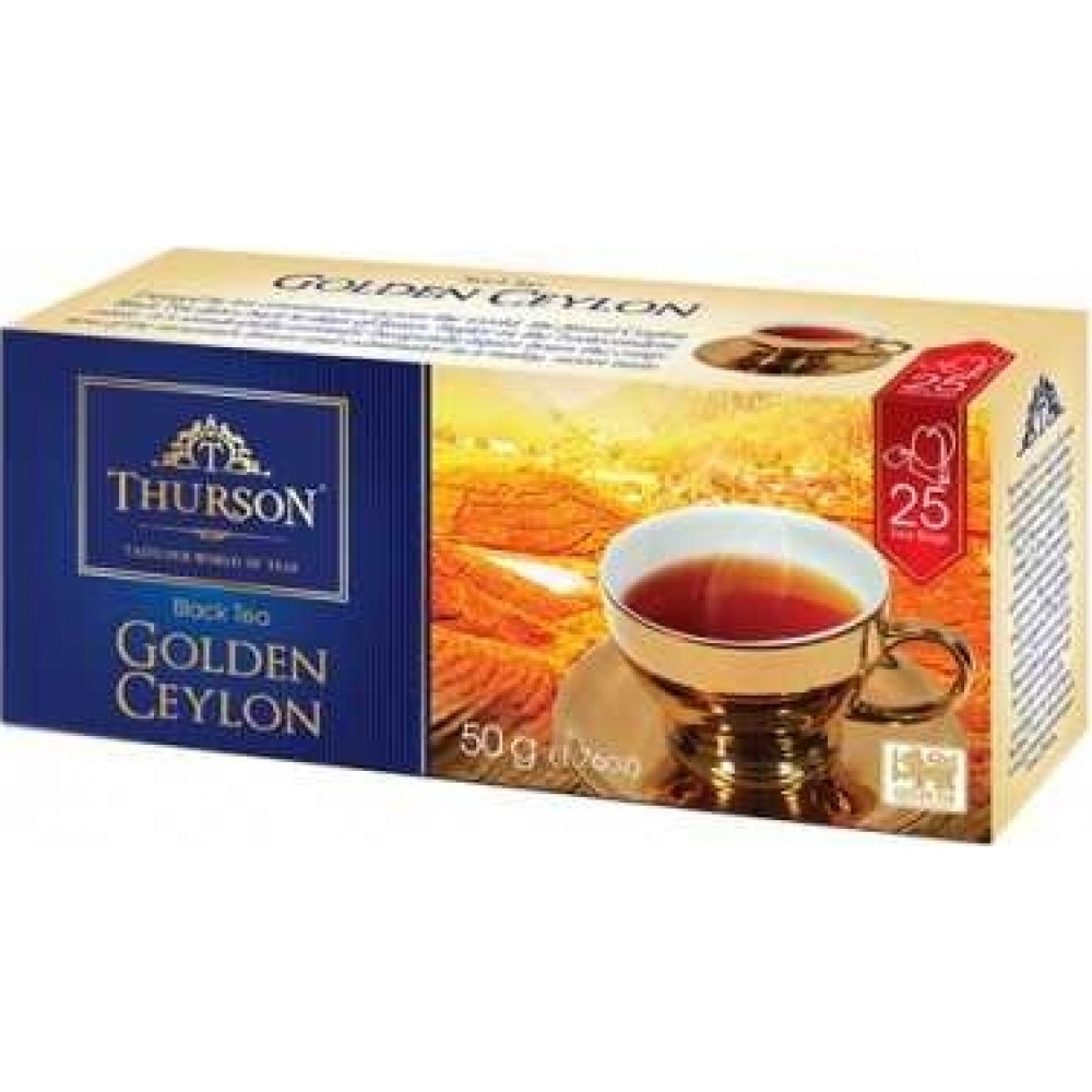 Чай чорний Thurson Golden Ceylon 25 пакетів по 2 грами
