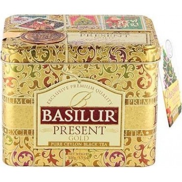 Чай "Basilur" Present  золото 100 г  ж/б