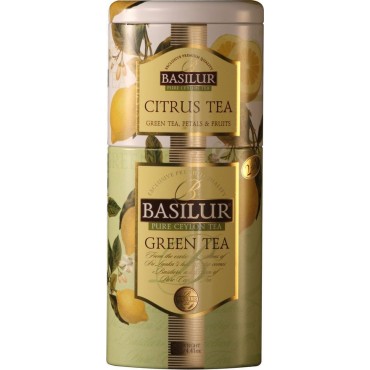 Чай "Basilur" "Цветы и Фрукты" Зеленый - Цитрус, 125г ж/б