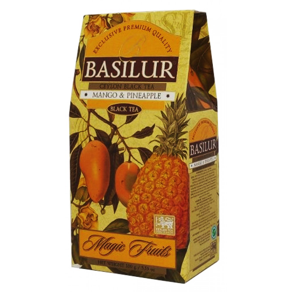 Черный чай Basilur Mango Pineapple Манго Ананас - Волшебные Фрукты 100 грамм
