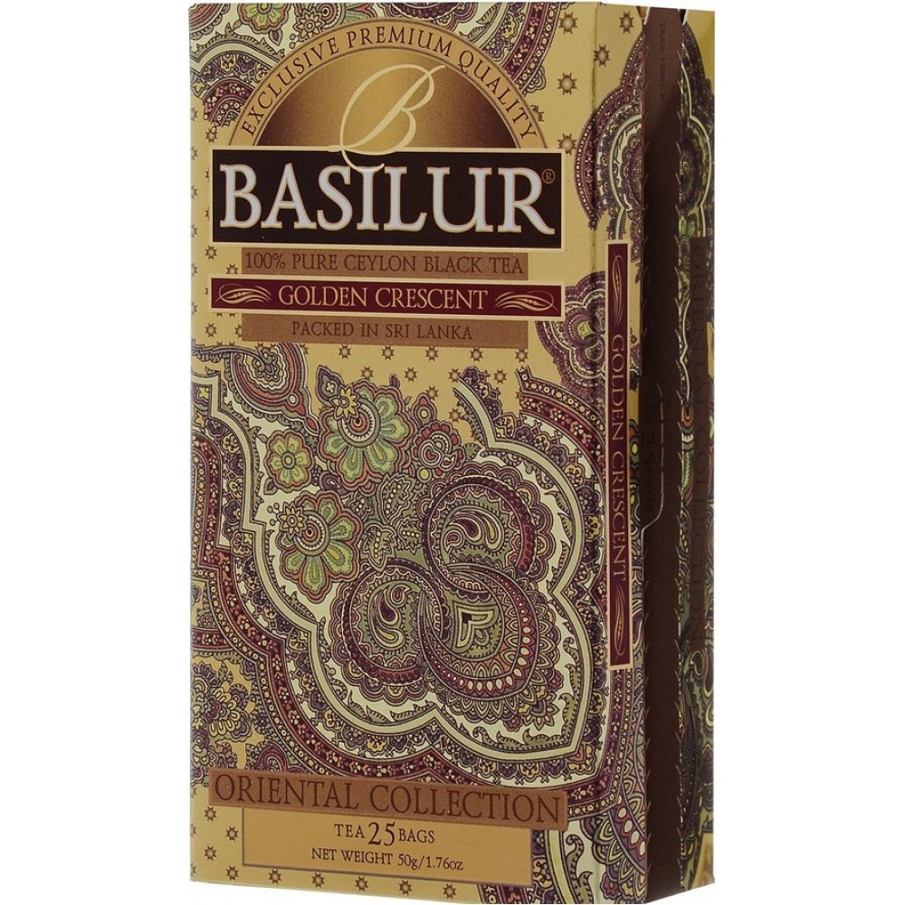 Чай чорний Basilur Golden Crescent 25 пакетів