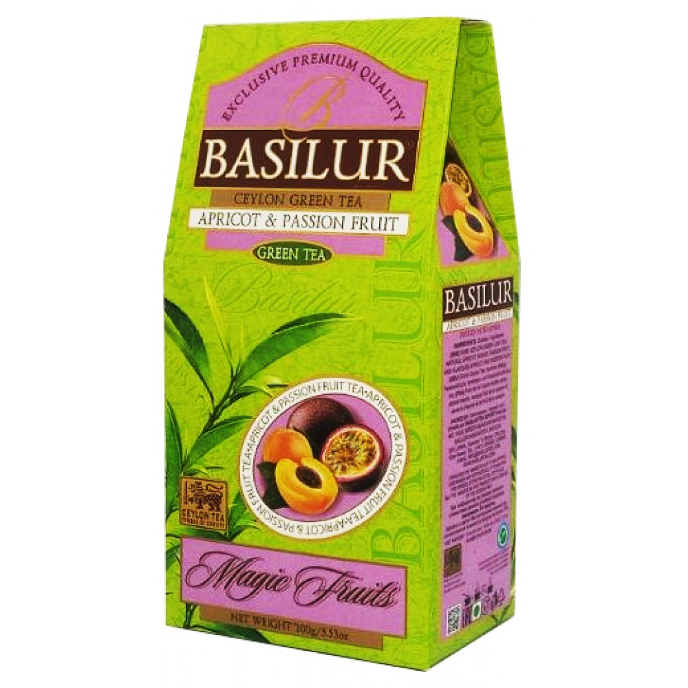 Зелений чай Basilur Apricot Passion Fruit Абрикос Маракуйя - Чарівні Фрукти 100 грам