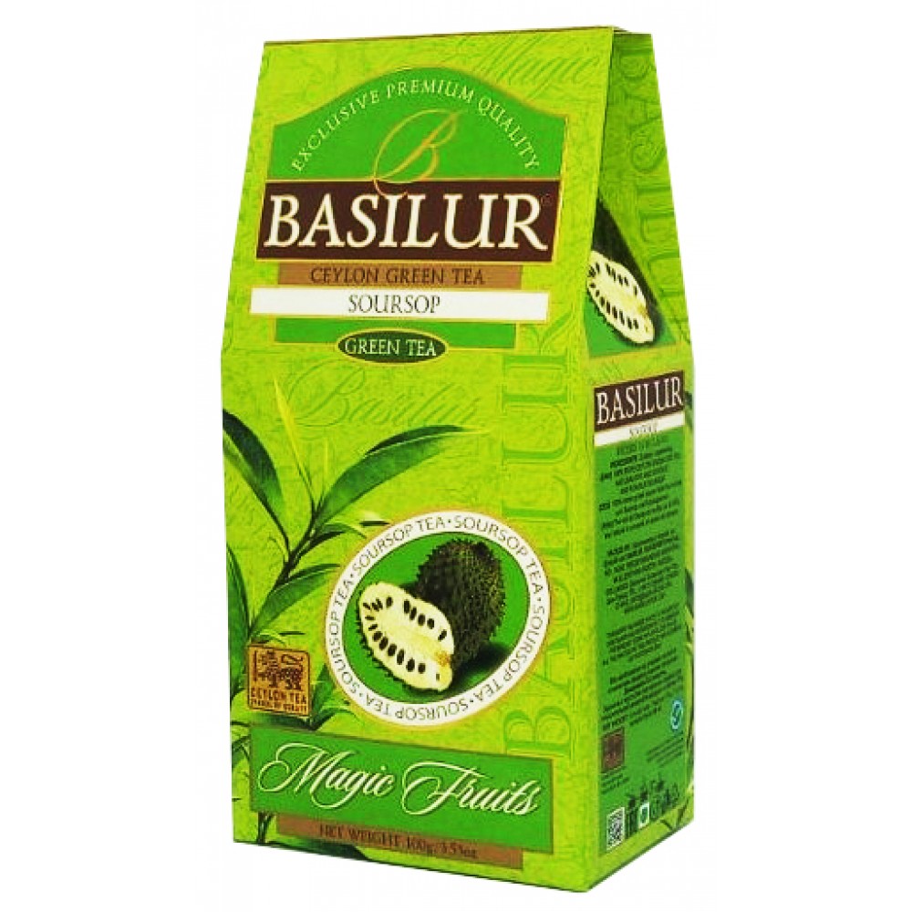 Зелений чай Basilur Soursop Саусеп - Чарівні Фрукти 100 грам