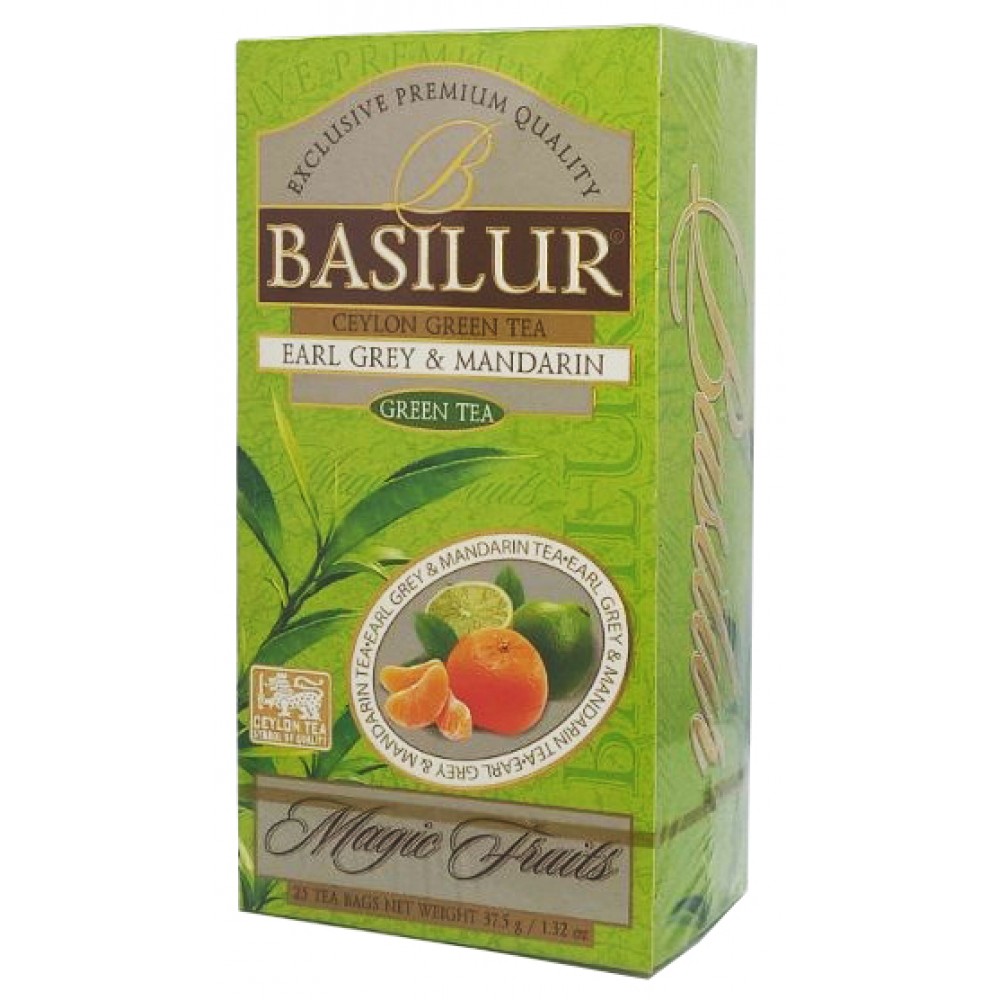 Чай зелений Basilur Magic Fruits Ерл Грей-Мандарин 25 пакетів