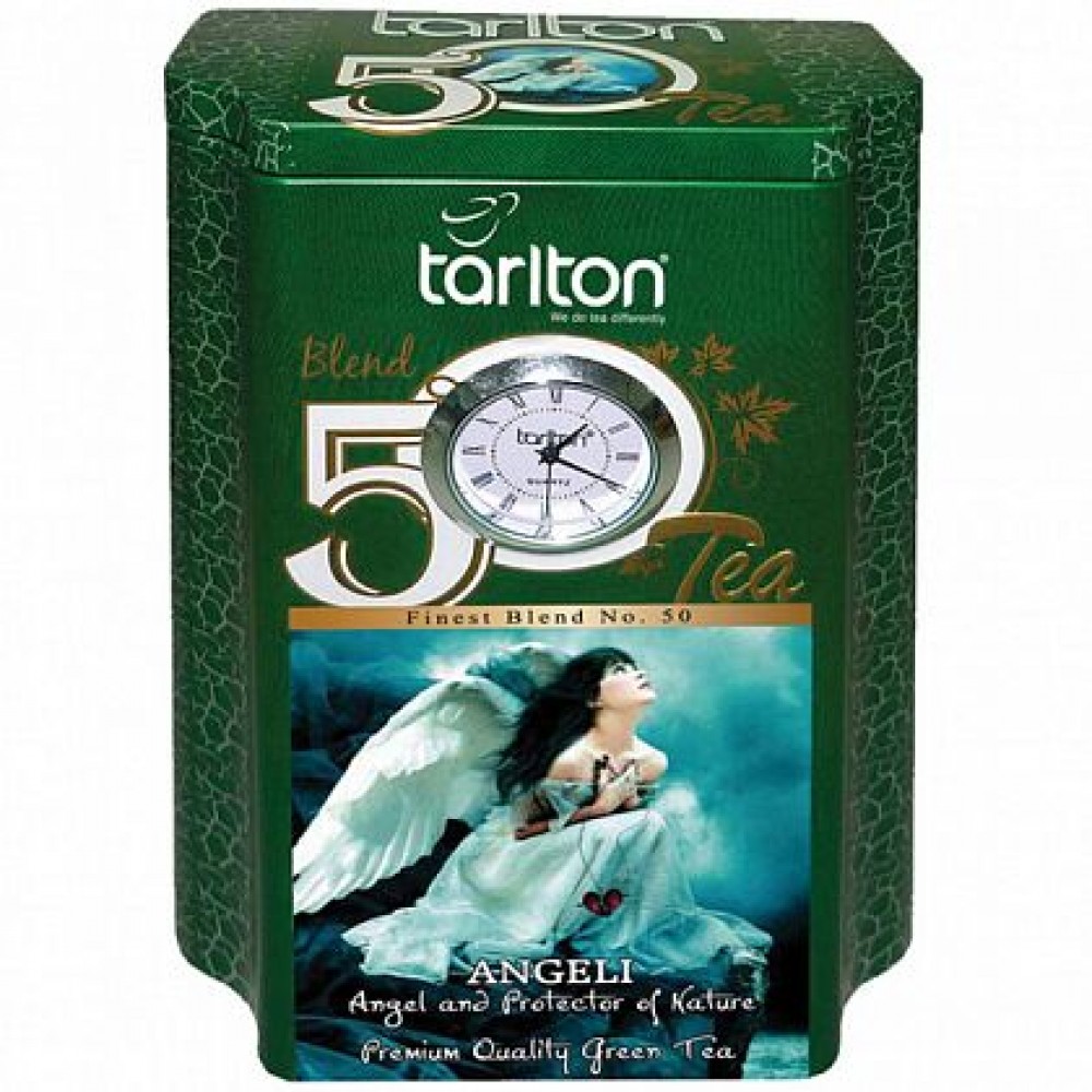 Чай "Tarlton" зелений "Анжелі", з/б з годинником, 200 г