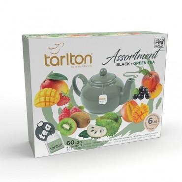 Чай Tarlton чорний+зелений Assortment Black Green Tea 60 шт х 2 г