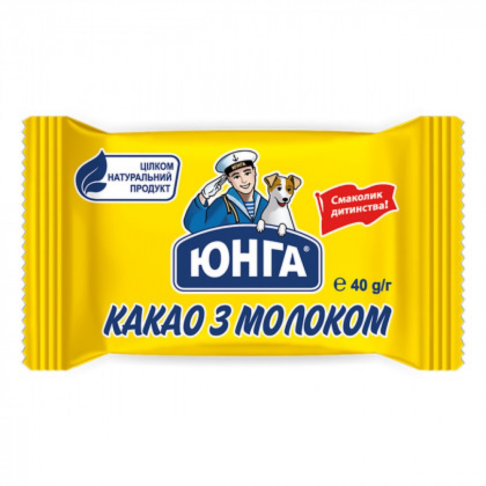 Какао Юнга з молоком 40 грам
