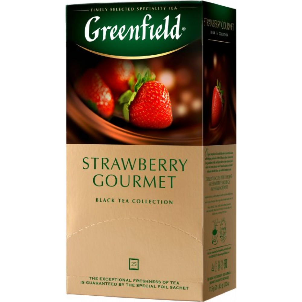 Чай "Greenfield" Strawberry Gourmet, 25 ф/п