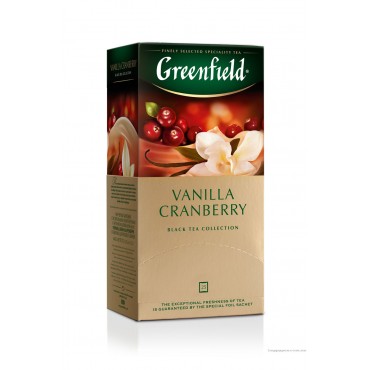 Чай "Greenfield" Vanilla Cranberry, 25 ф/п