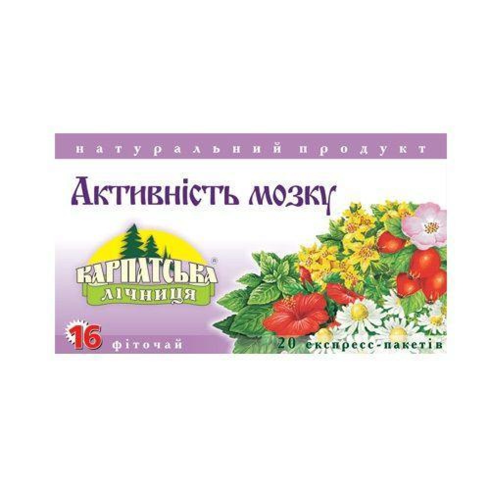 Чай "Карпатська Лiчниця" Активність мозку, 20п