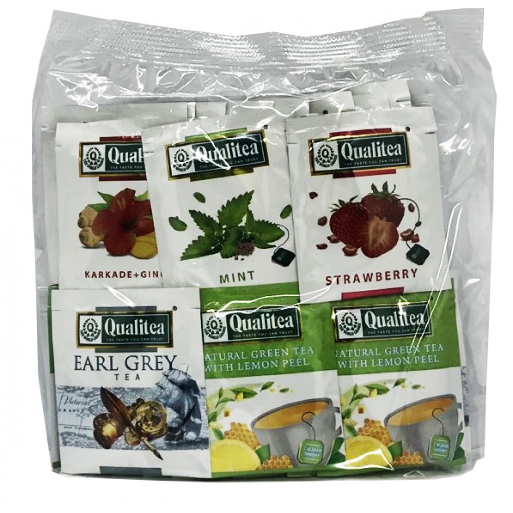 Упаковка чая Qualitea фруктового Цейлон Фруктовое ассорти 50 пакетиков