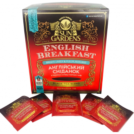 Чорний чай Sun Gardens English Breakfast 100 пакетів 