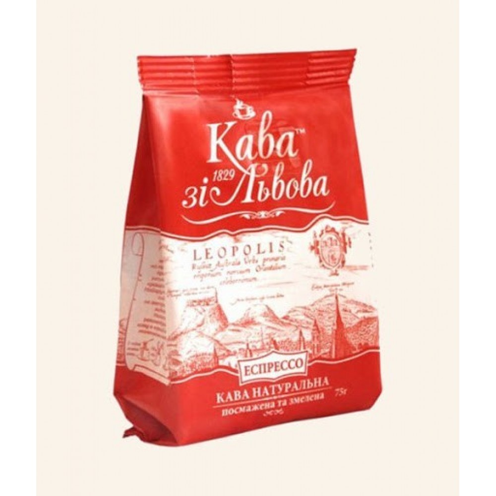 Кофе "Кофе из Львова" "Эспрессо", 75 г молотый