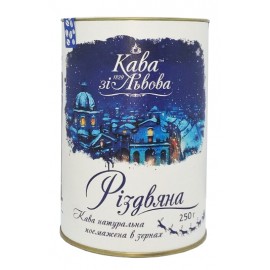 Кофе Кофе со Львова Рождественский тубус 250 грамм зерно