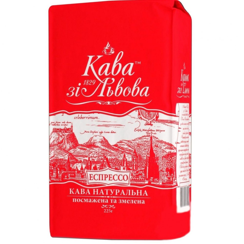 Кава "Кава зi Львова" Еспресо, 225 г мелена