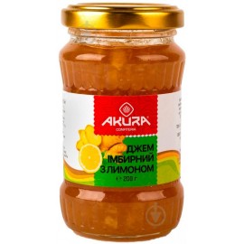 Джем "Akura" імбирний з лимоном 200 г с/б