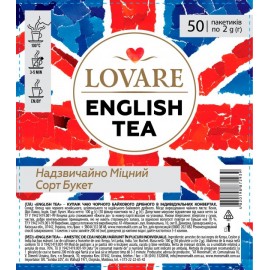 Чай чорний байховий Lovare English Tea 50 пакетів
