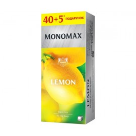 Чорний чай Мономах Лимон у пакетиках 40+5 шт