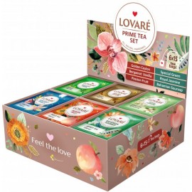 Колекція пакетованого чаю Lovare Prime Tea Set 90 пакетів асорті - 6 видів по 15 штук