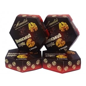Конфеты Amelia Греческий орех в шоколаде 90 грамм..