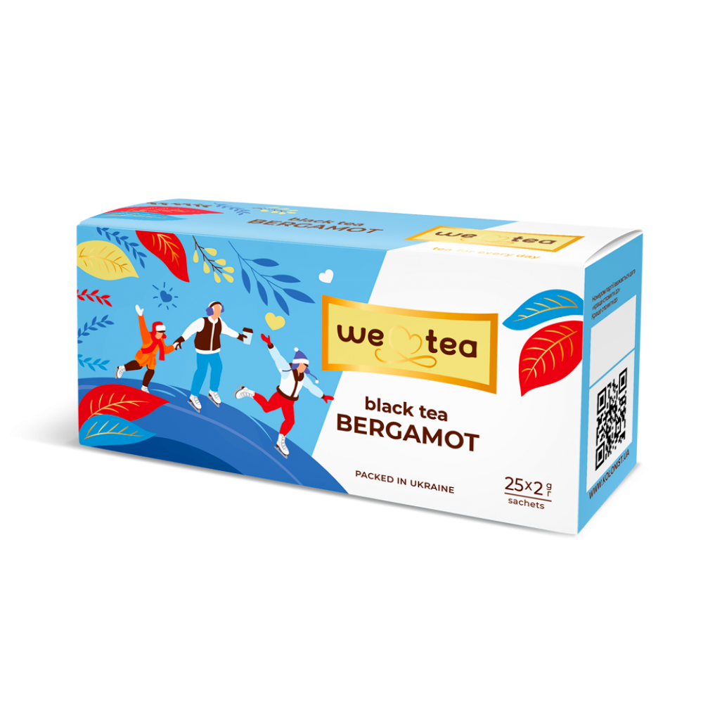 Чай цейлонський чорний We Tea Bergamot 25 пакетів