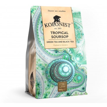 Чай Kolonist черный и зеленый Tropical Soursop 100 грамм