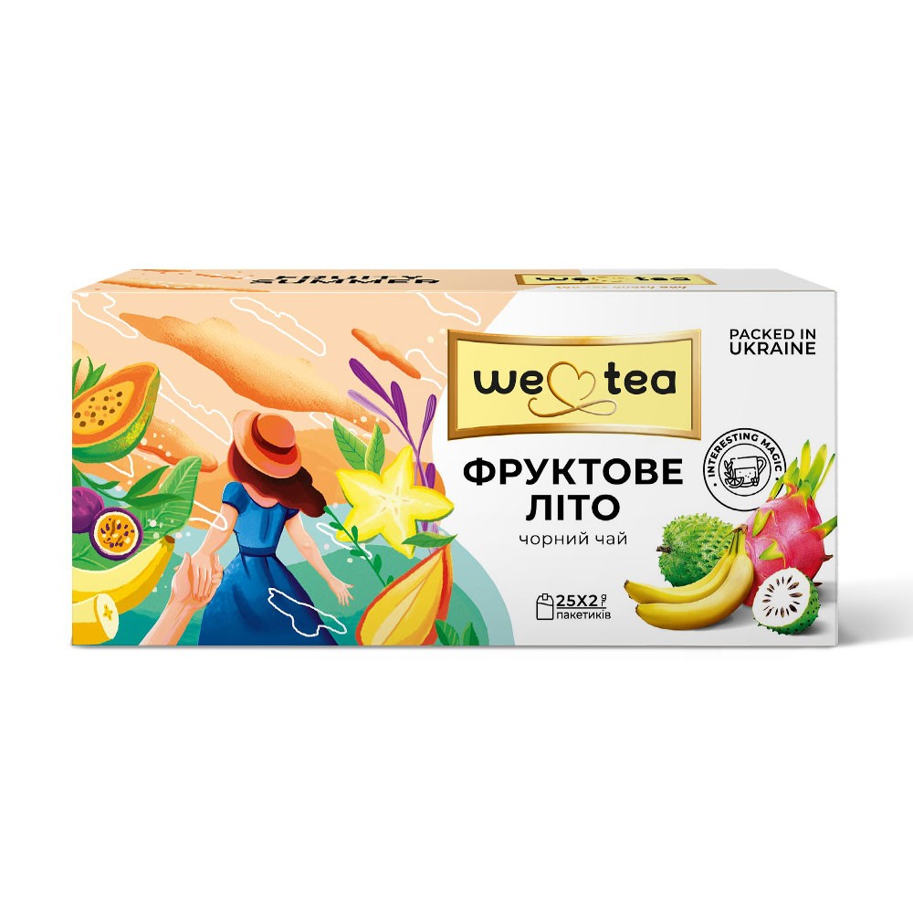 Чай цейлонський чорний We Tea Фруктове літо 25 пакетів