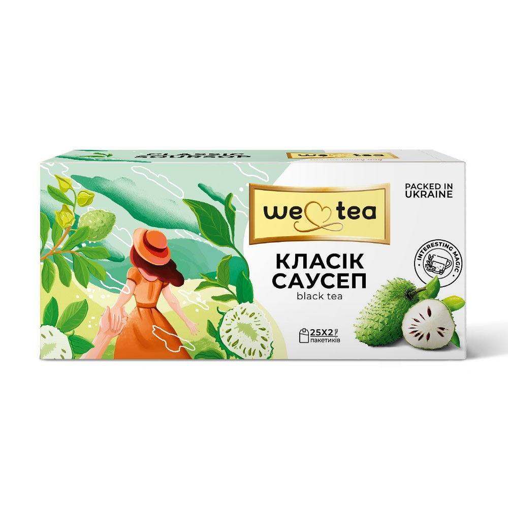 Чай цейлонський чорний We Tea Класик саусеп 25 пакетів