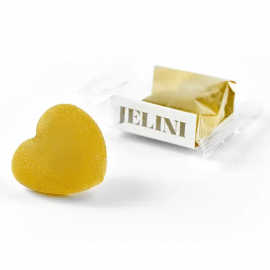 Jelini, Мармелад "Сердце" Лимон, жевательный без сахара, 30 грамм