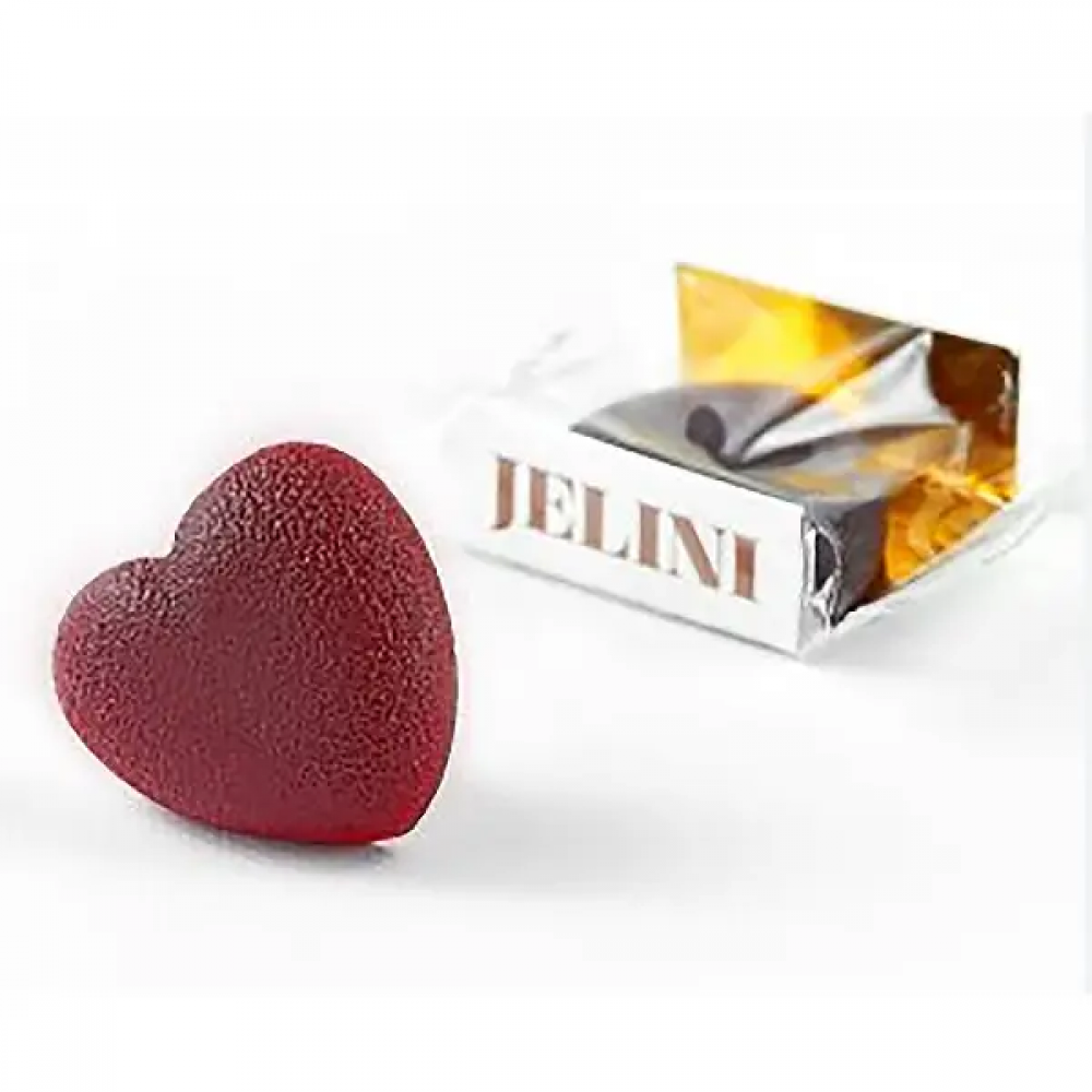 Jelini, Мармелад "Серце" Виноград, жувальний без цукру, 30 грам