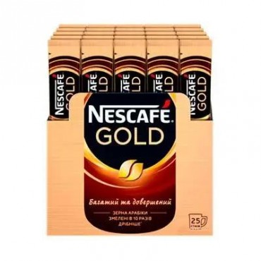 Кава Nescafe Gold розчинна СТІК 2г*25шт