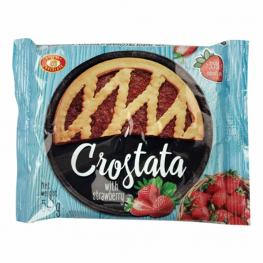 Пирог Бисквит-Шоколад Crostata клубника, 50 грамм