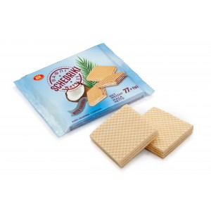 Хрусткі вафлі Щедрики з ніжною начинкою та кокосов..