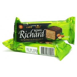 Хрустящие вафли King Richard с миндалем и фундуком 57 грамм