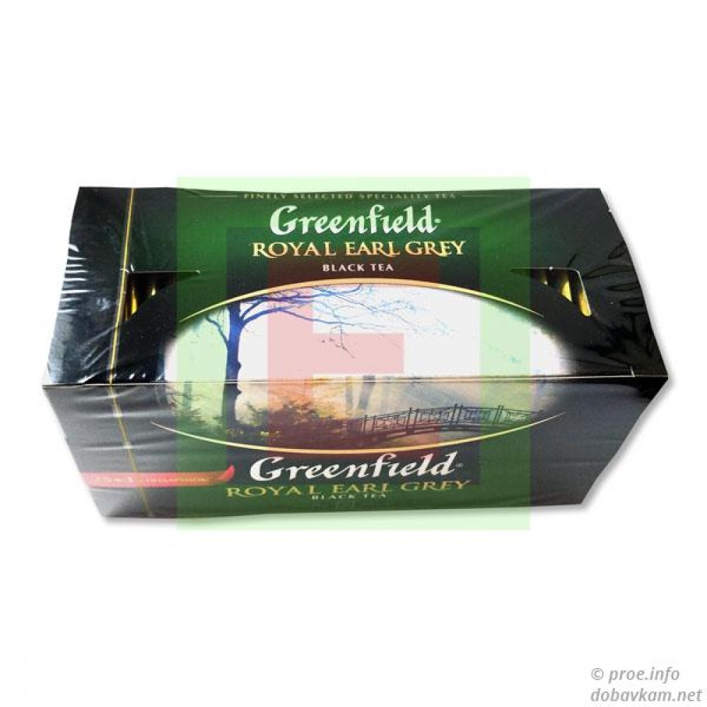 Чай Greenfield кенійський чорний з ароматом бергамота у пакетиках Royal Earl Grey.