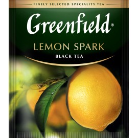 Чай черный ароматизированный Greenfield Lemon Spark, 100 пакетов