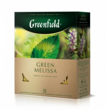 Чай "Greenfield" Green Melissa 40 пакетов в картонной упаковке