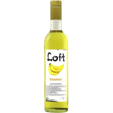 Сироп LOFT Банан 700 мл в стеклянной бутылке.