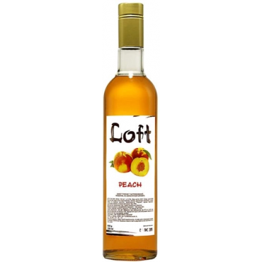 Сироп LOFT Персик 700 мл в стеклянной бутылке.
