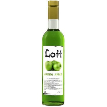 Сироп LOFT Зеленое яблоко 700 мл в стеклянной бутылке.