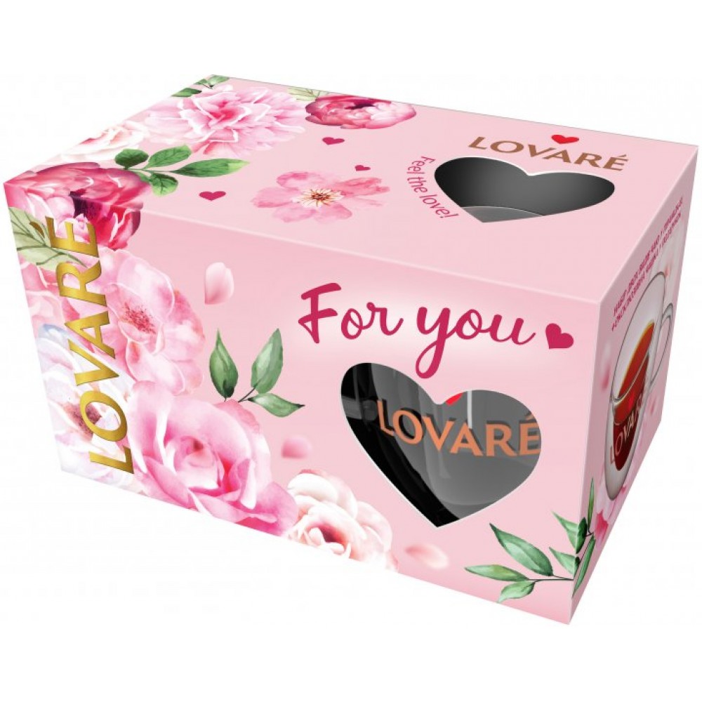 Подарочный набор Lovare For You - чай в пирамидках + чашка